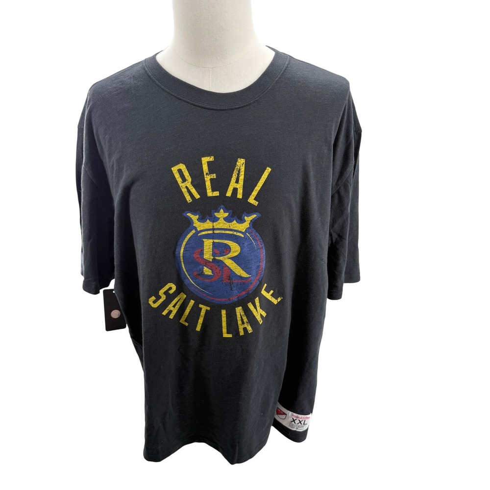 Mitchell & Ness Real Salt‎ Lake MLS Graphic Tee Shirt XXL Black NEW